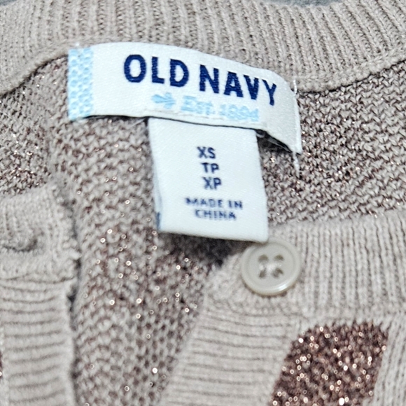 Old Navy Polkadot Sparkle Cardigan XS - Picture 3 of 3